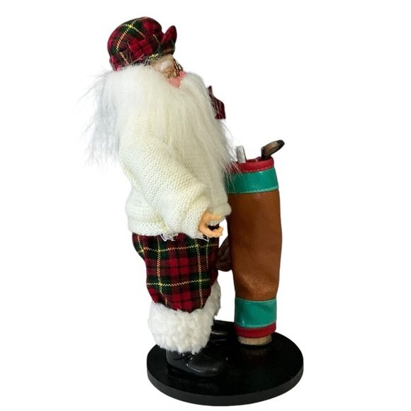 Homestead Golfing Santa Figure Golf Clubs Home Holiday Christmas Decor 11 In New - Picture 4 of 16